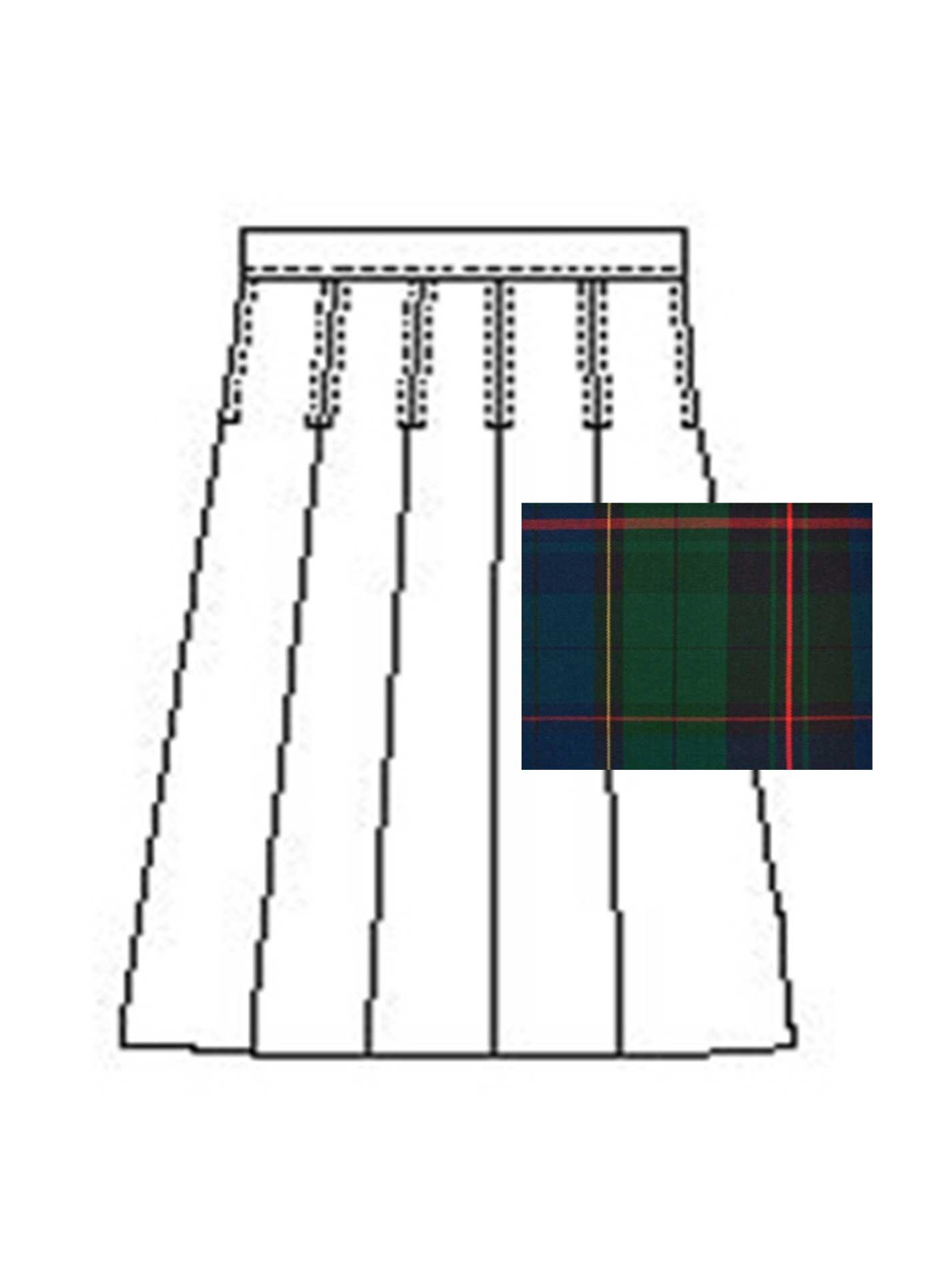 A+ Uniforms - Girls' Model 43 Blend Plaid Skirt 10