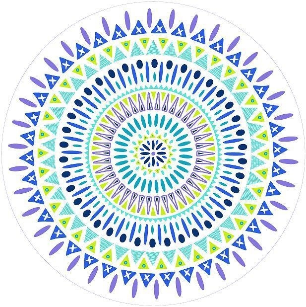 Large Microfiber Printed Round Beach Towels 10