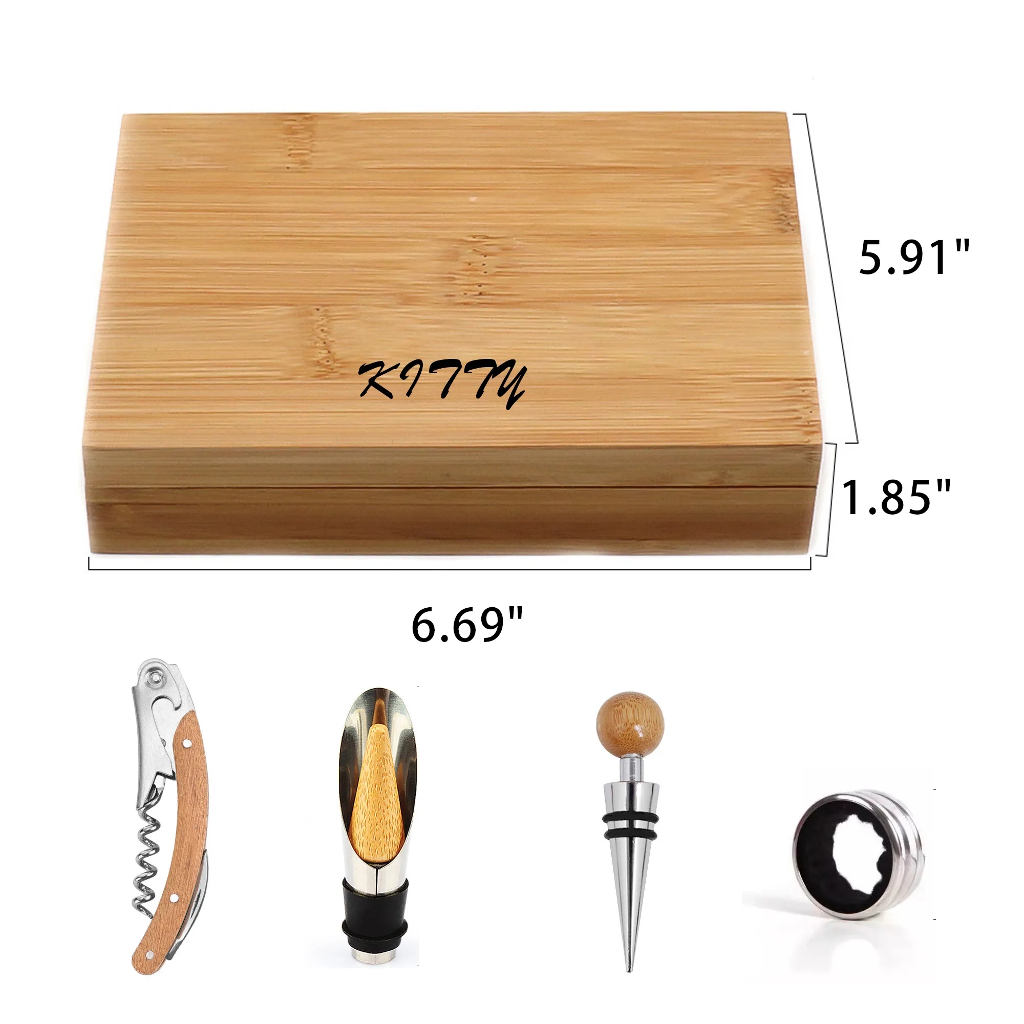 Wine Barrel 5-Piece Wine Tool Set