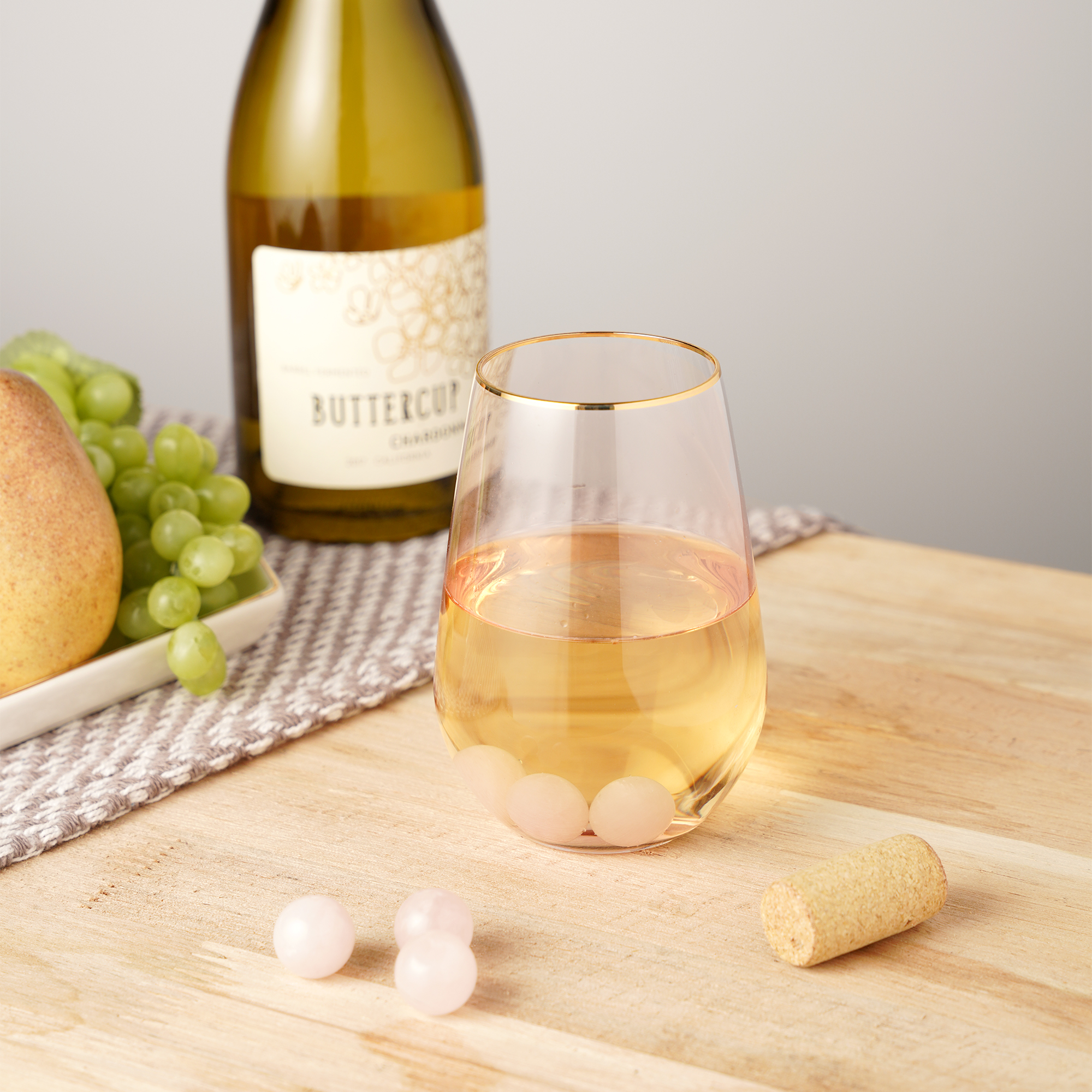 Twine Living® Rose Quartz Wine Gems Set of 6 1