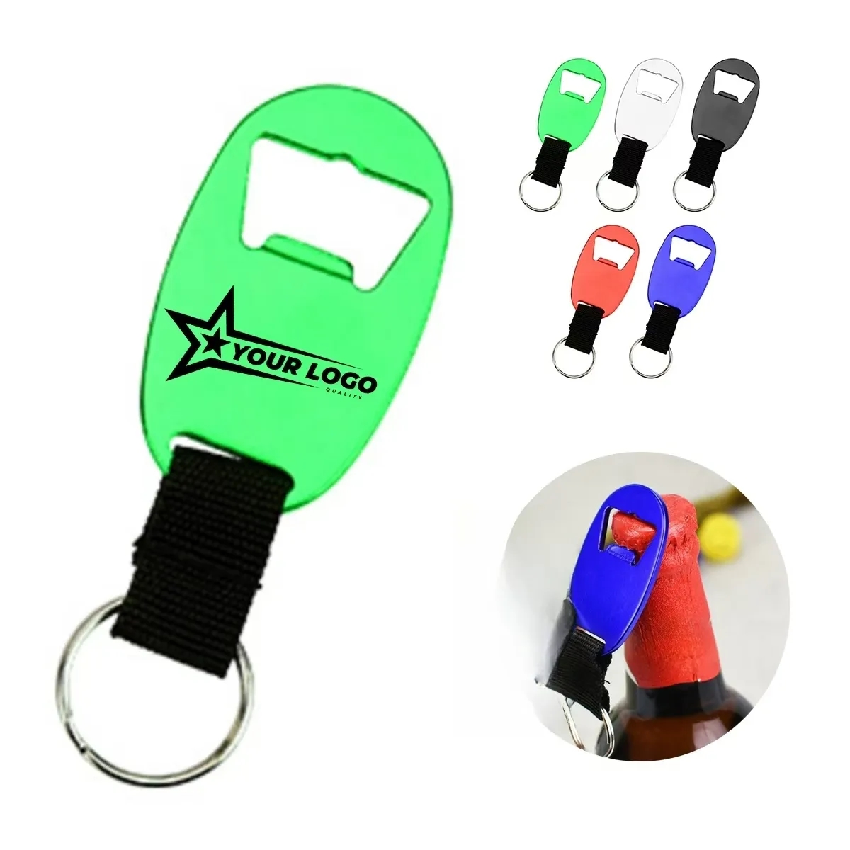 Keychain Ring Backpack Charm With Webbing Bottle Opener 2