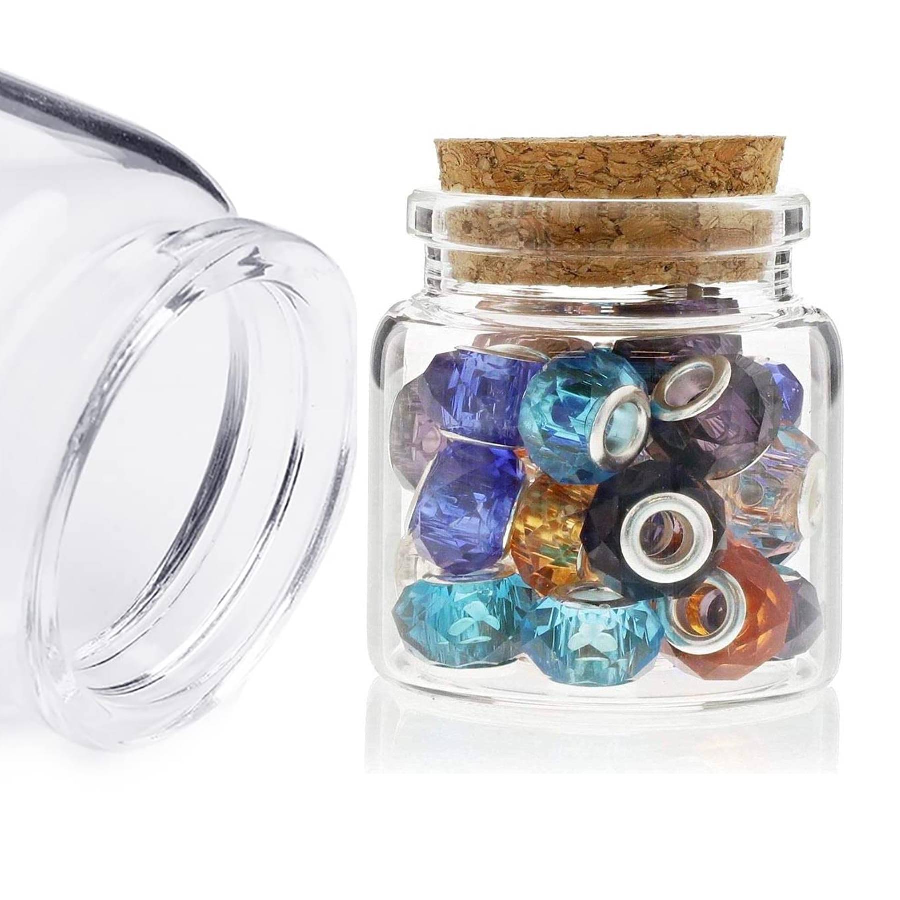 0.67oz Glass With Cork Stopper Empty Spice Bottles 4