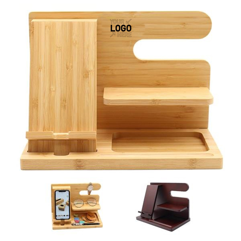 Bamboo Wood Multi-Functional Mobile Phone Holder