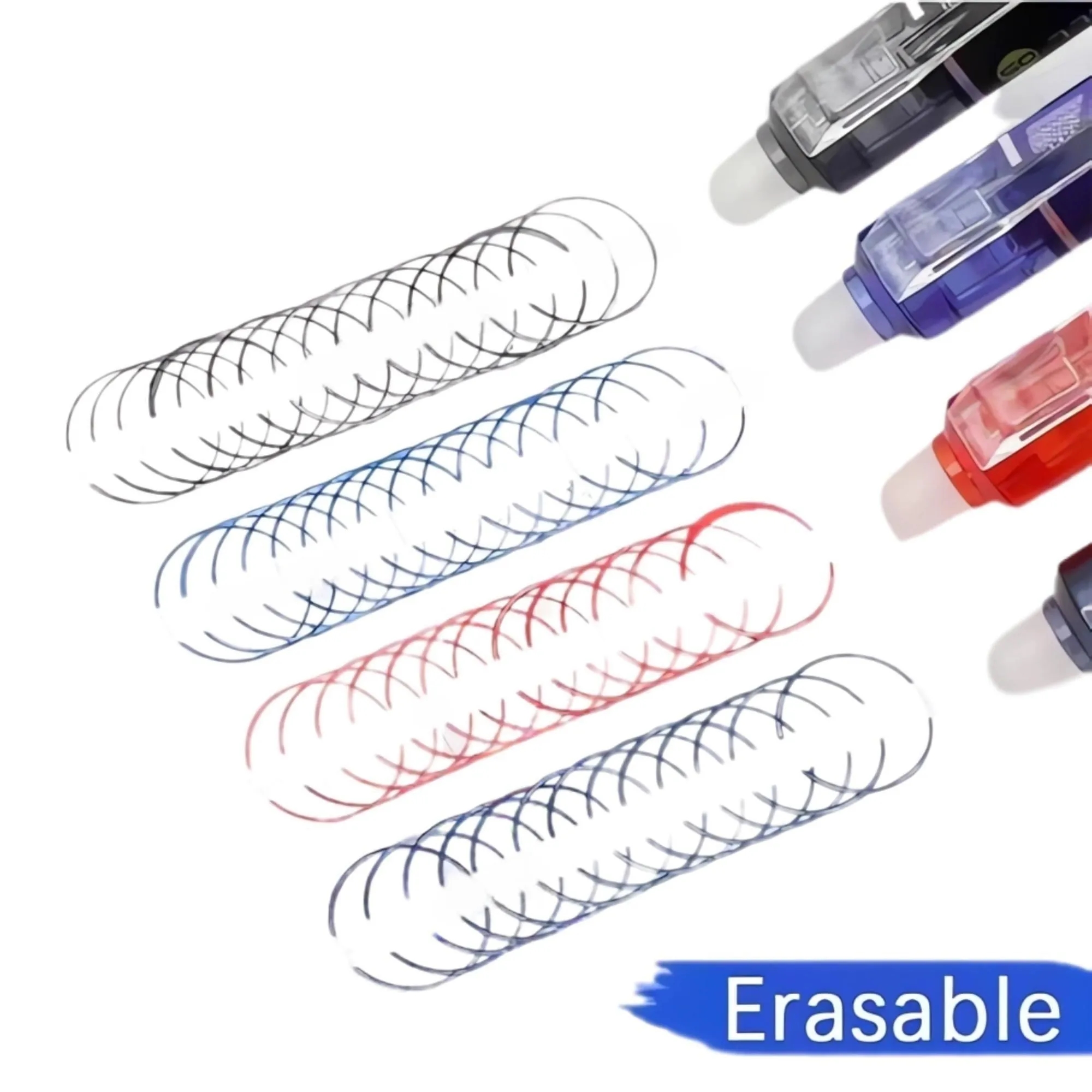 Erasable Ballpoint Pen With Color Ink And Eraser 4
