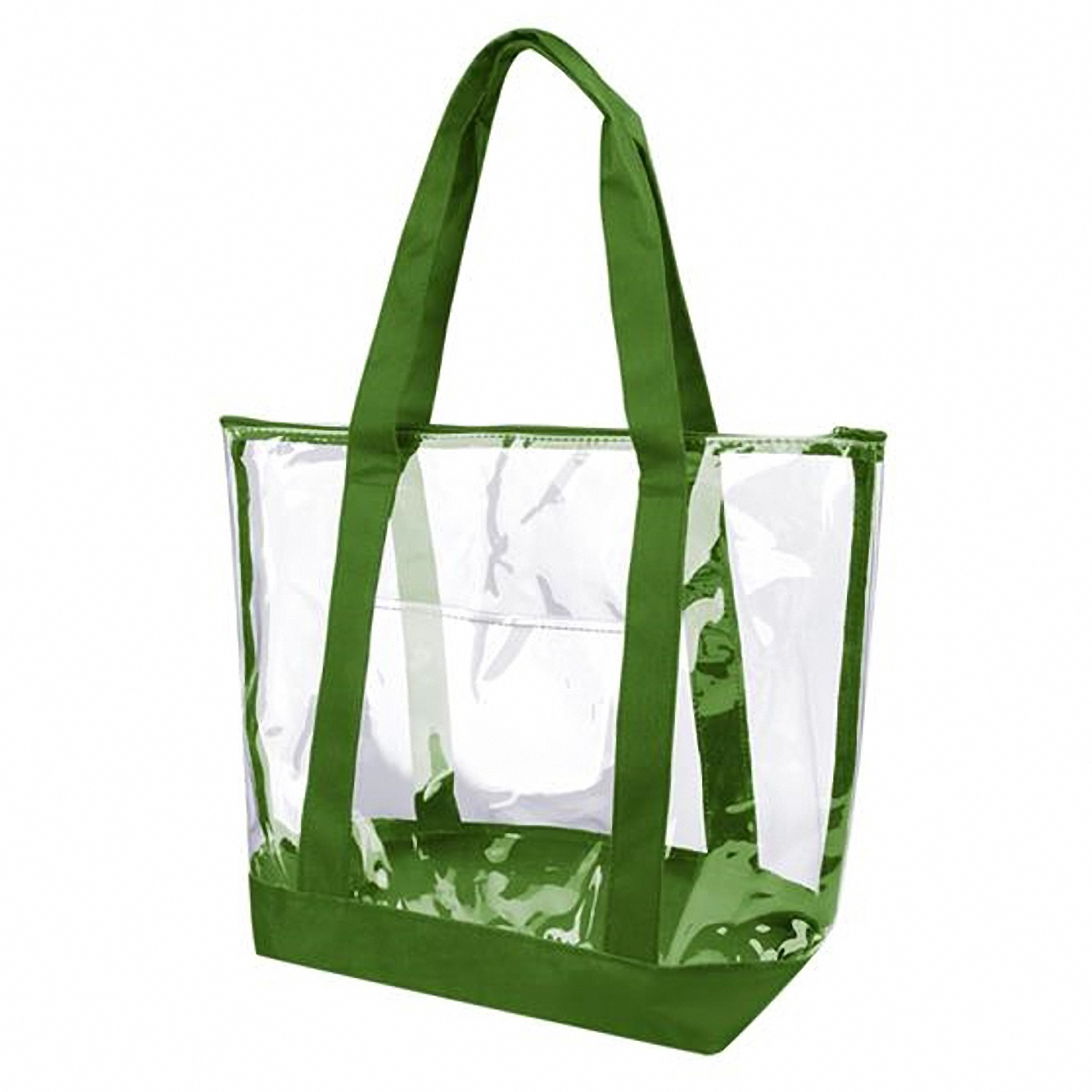 Colored Handle Clear Plastic Tote Bag 3