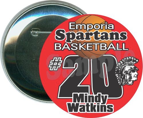 High School Basketball (Personalized) , School Button 1
