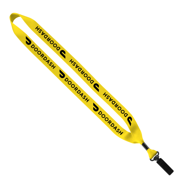3/4" Polyester Lanyard with Bulldog Clip 30