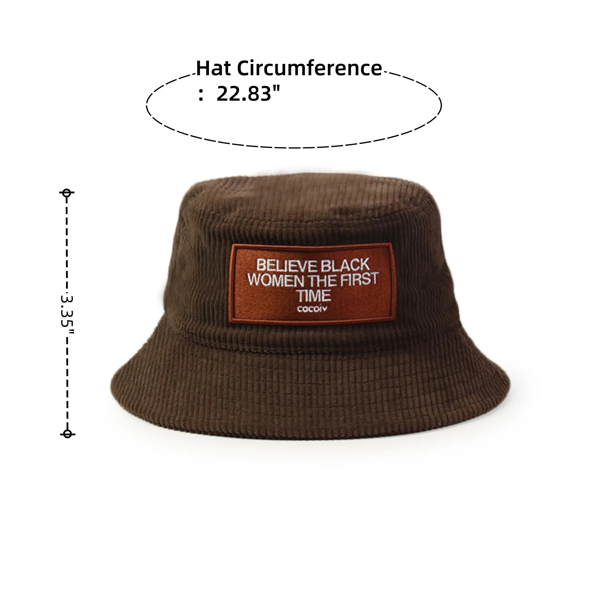 Corduroy Bucket Hat Custom Patch Outdoor Promo 3