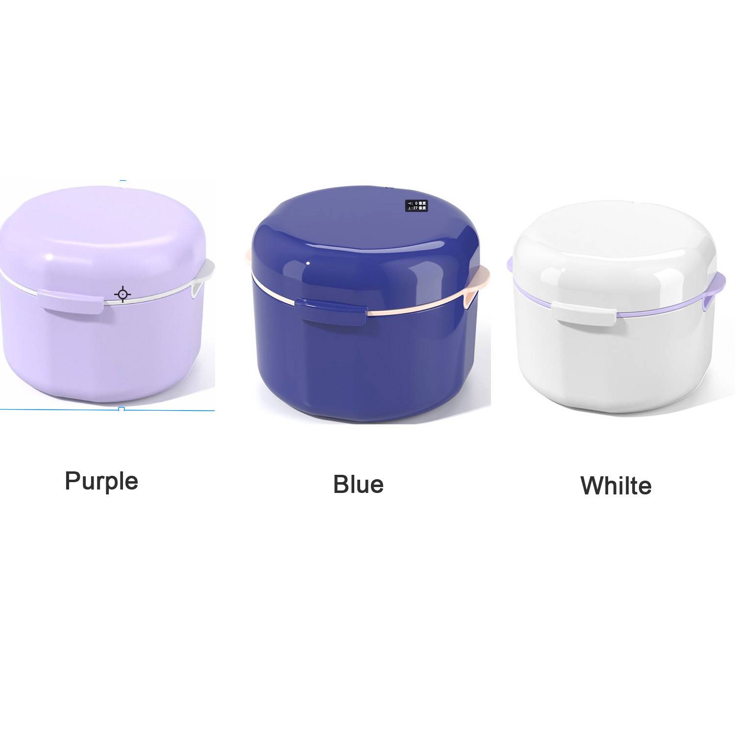 Double layer hollowed out invisible tooth set storage box 7
