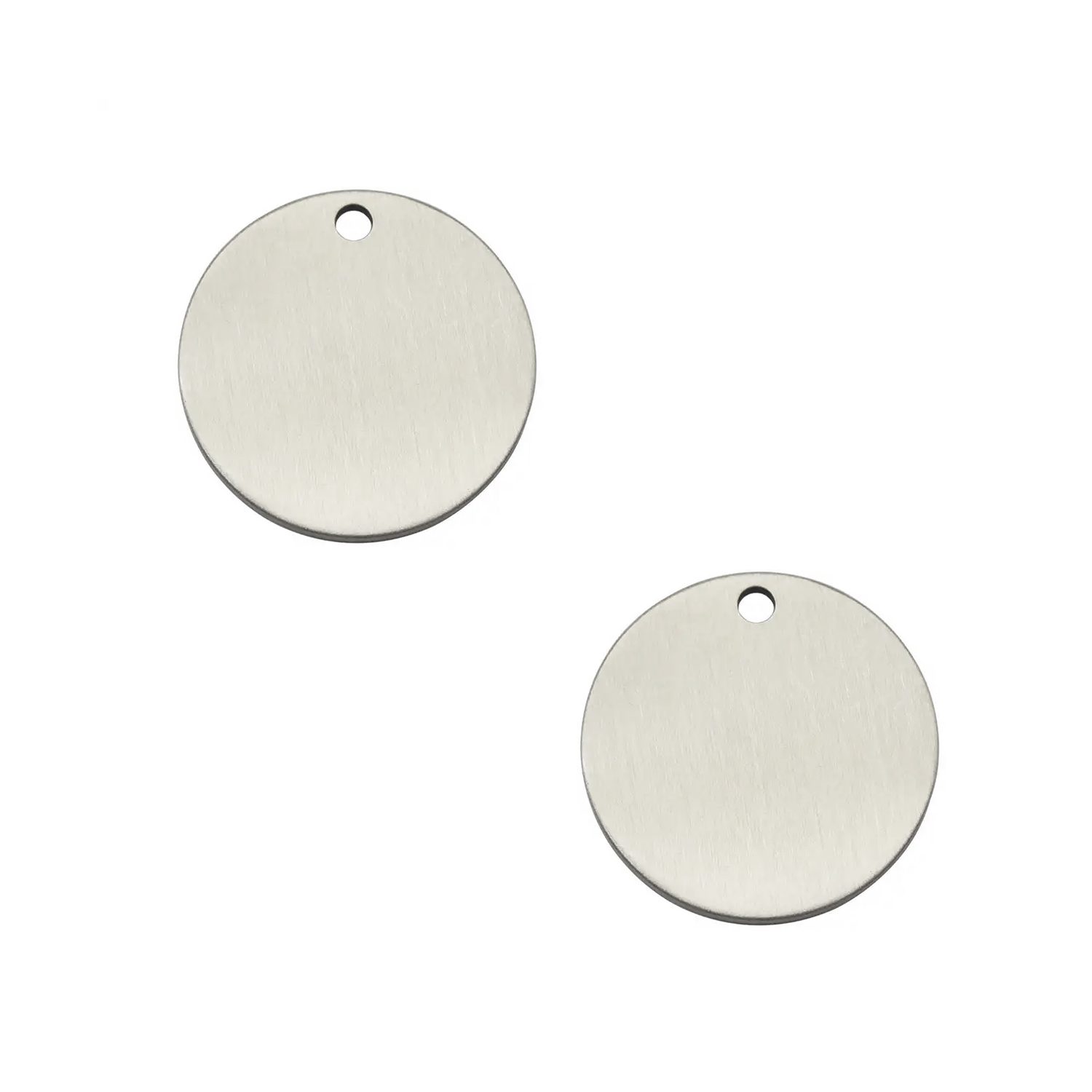 Silver Round Design Brass Pet Tag 4