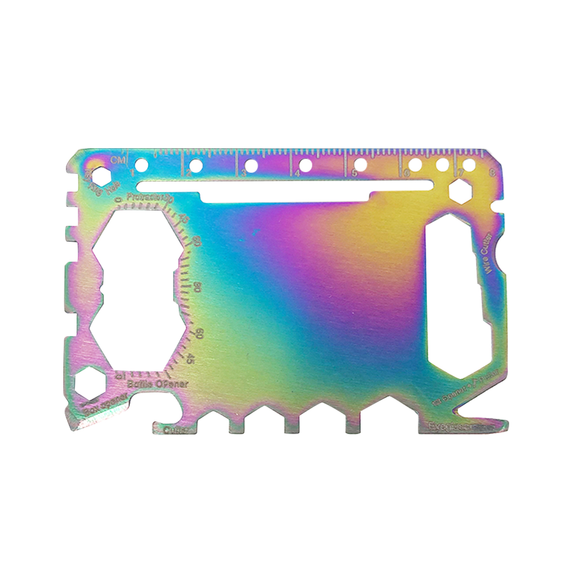 GearCard 46-in-1 Super Tool Card – Stainless Steel Multi-Tool with Hex Wrenches & Openers 17