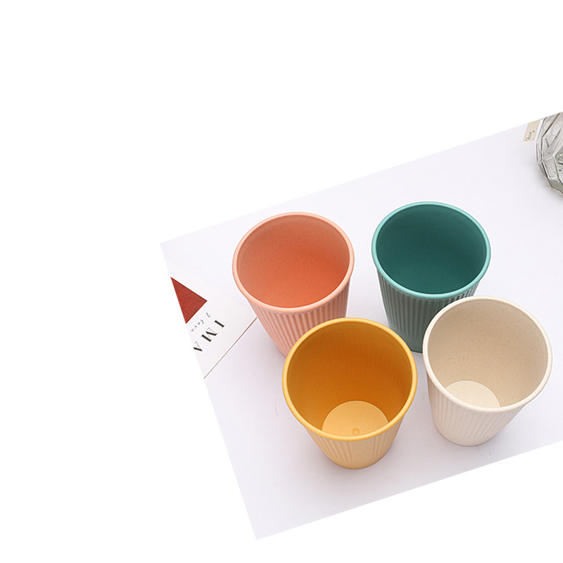 Reusable Wheat Straw Cup Unbreakable Travel Gargle Cup 15