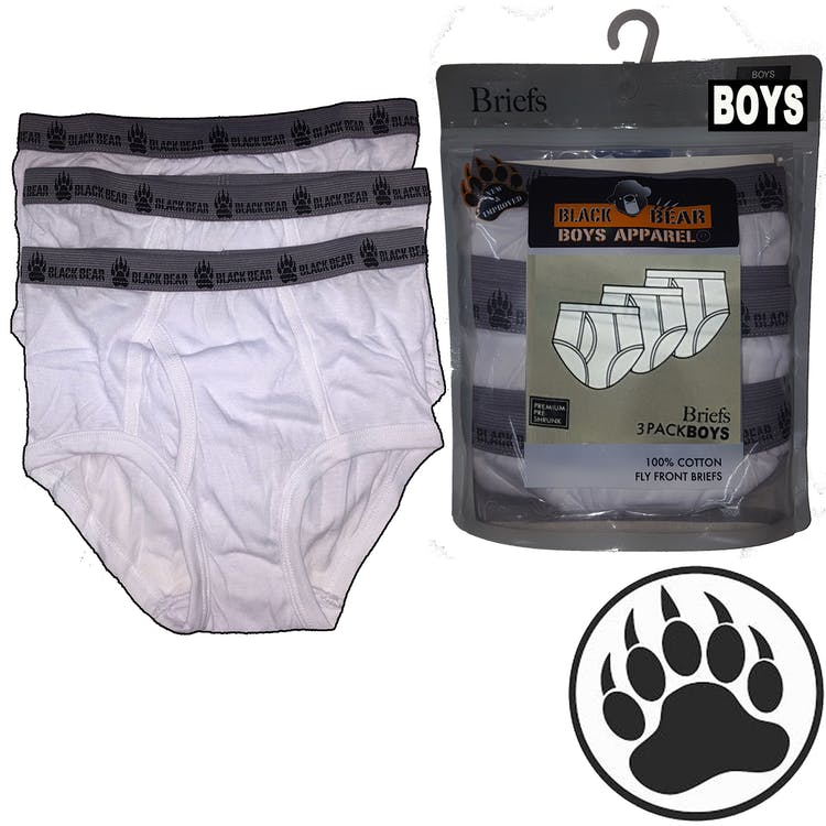 Toddler Boys' Fly Front Briefs - 4T White 3 Pack 2