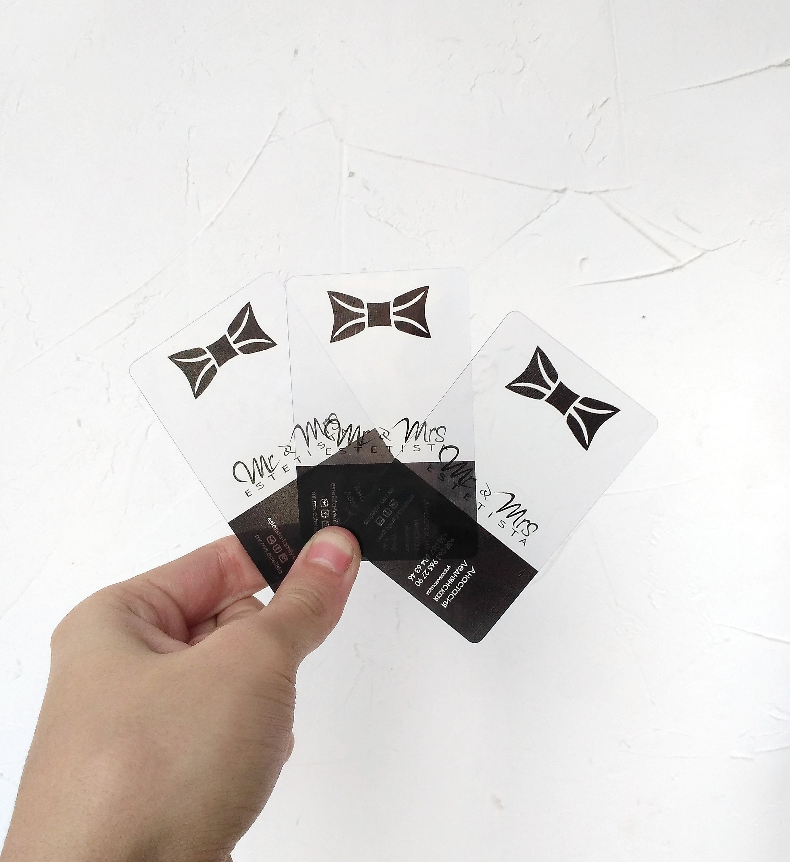 Custom PVC Clear Translucent Business Cards 2
