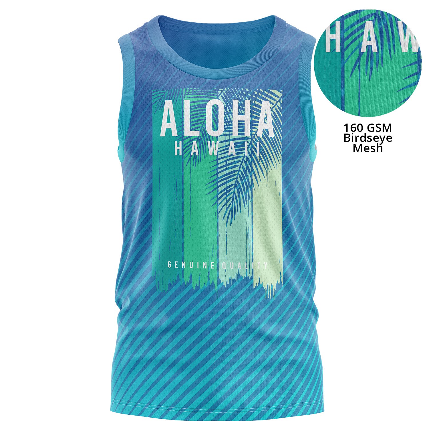Men's 160 GSM Birdseye mesh Sleeveless Tank Top 5