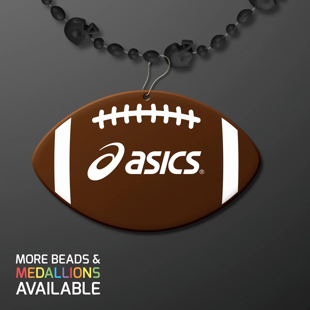 Sport Head Party Bead Necklaces with Football Medallions 7