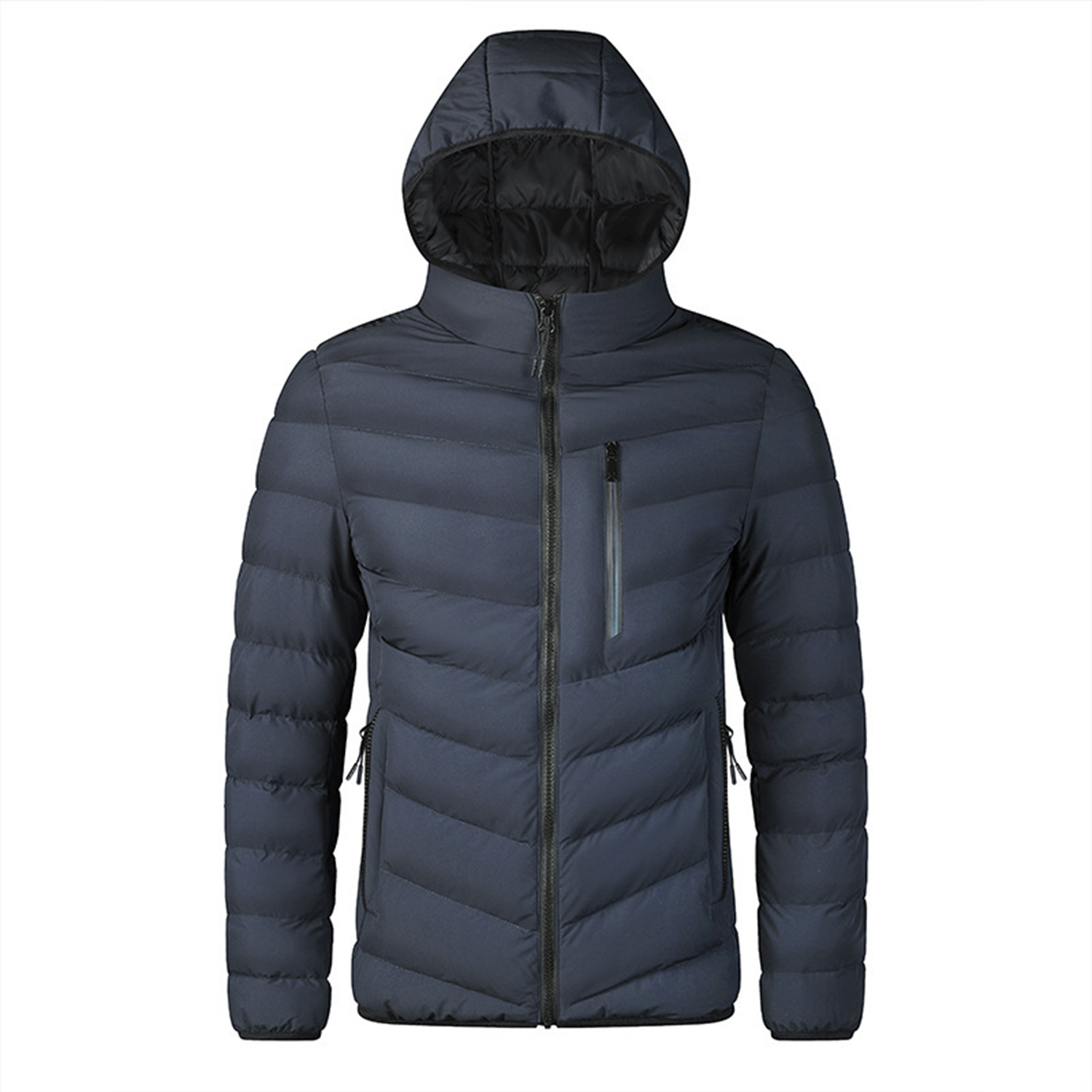 Men's Black Heated Down Jacket 4