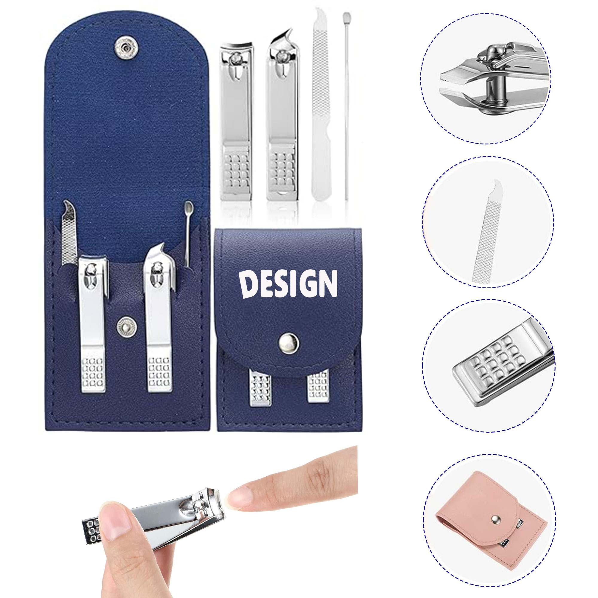 MOQ50 Portable Stainless Steel Professional Nail Care Kit 2