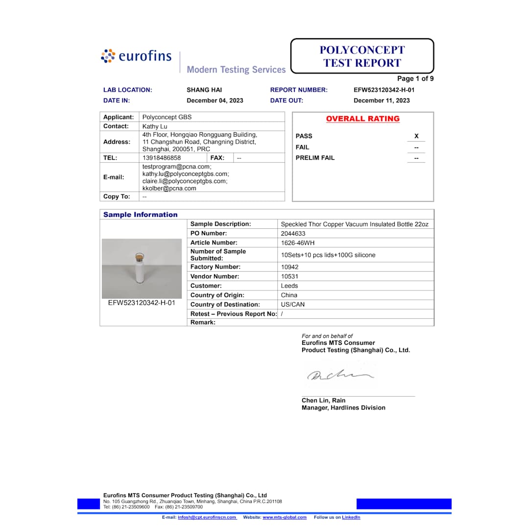 Speckled Thor Copper Vacuum Insulated Bottle 22oz 35