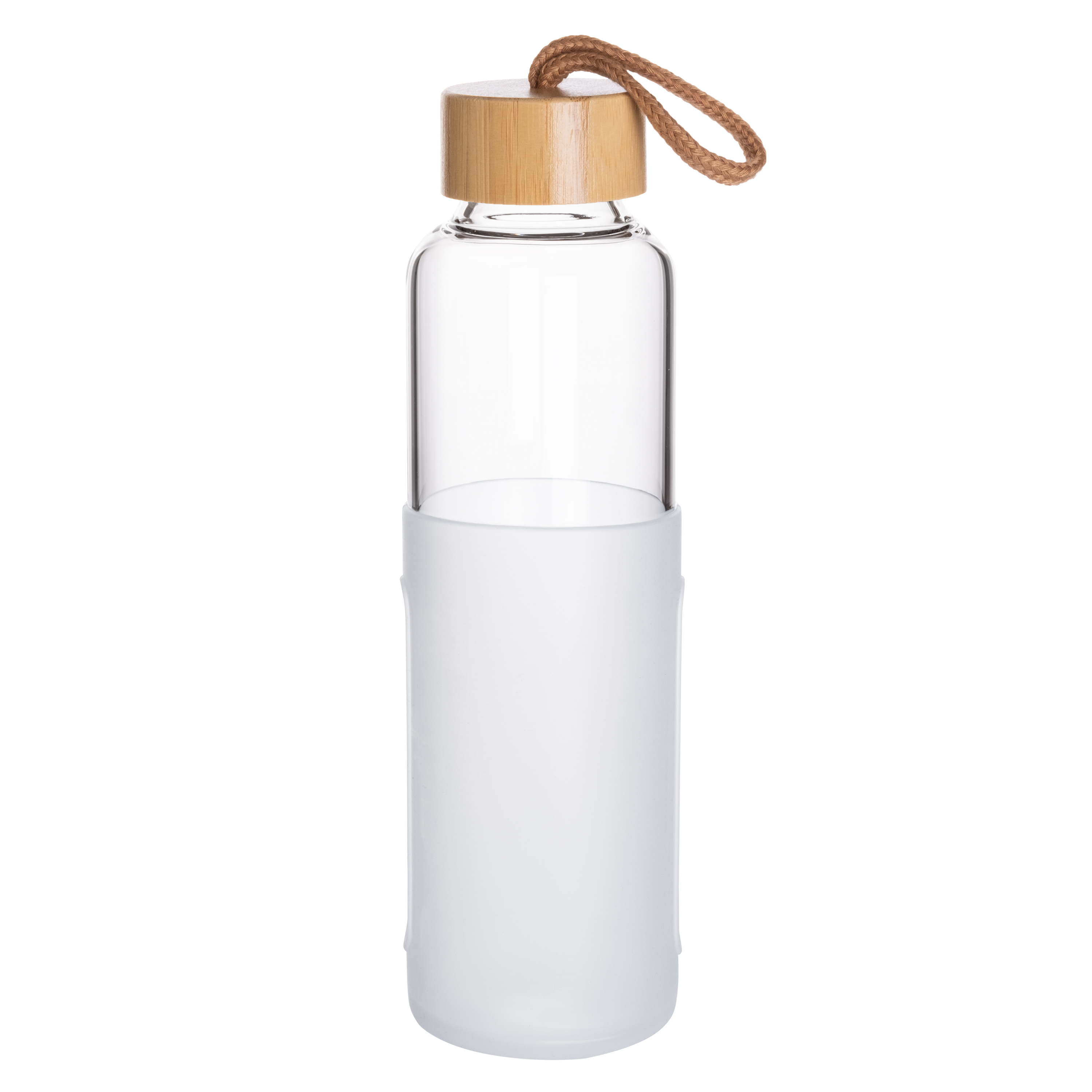 16 Oz. Glass Bottle w/Bamboo Cover Lid & Silicone Sleeve 5