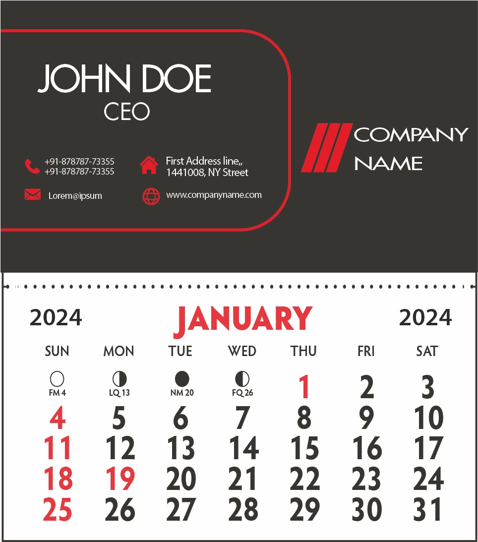 Kwik-Stik Business Card Calendar 2