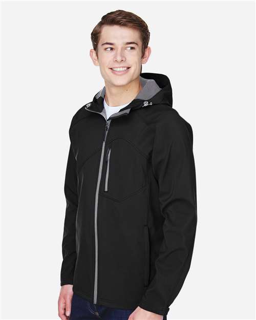 Men's Prospect Two-Layer Fleece Bonded Soft Shell Hooded Jacket - 88166 16
