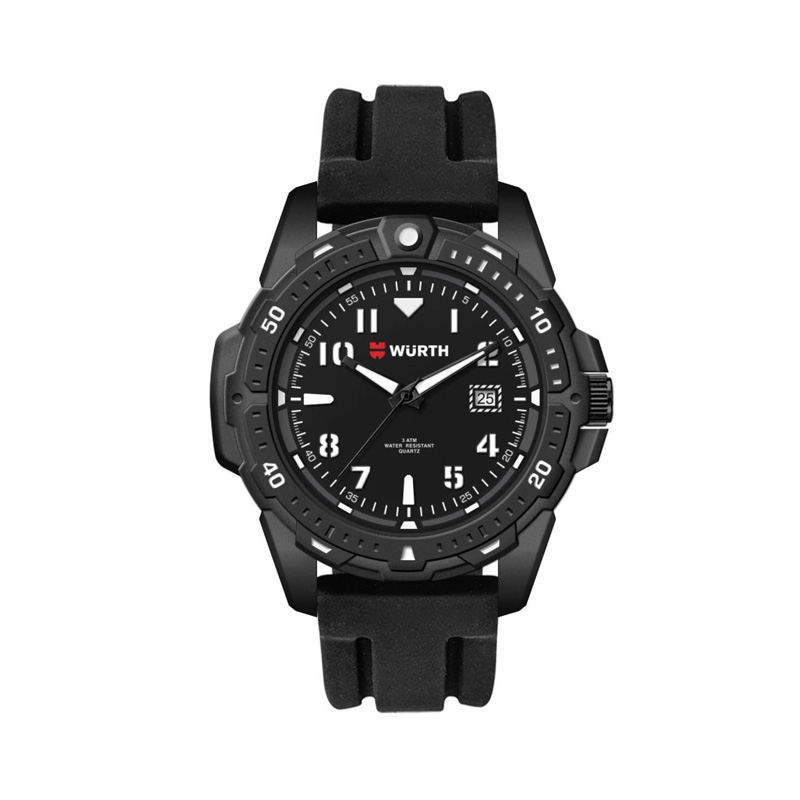 45MM, BLACK METAL CASE, 3-HAND MVT, DTE