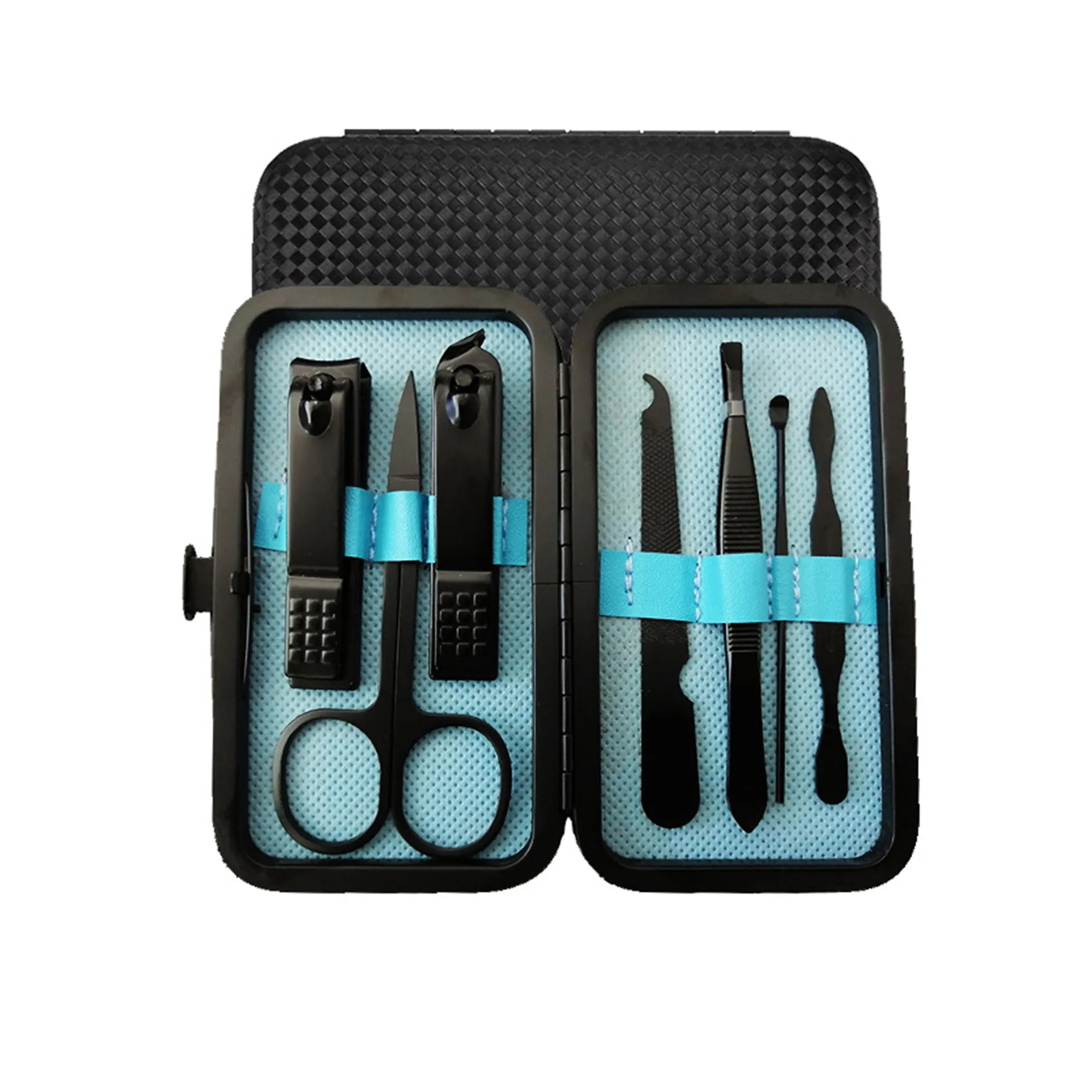 High Quality 7 in 1 Make Up Manicure Set with Black PU Case 1