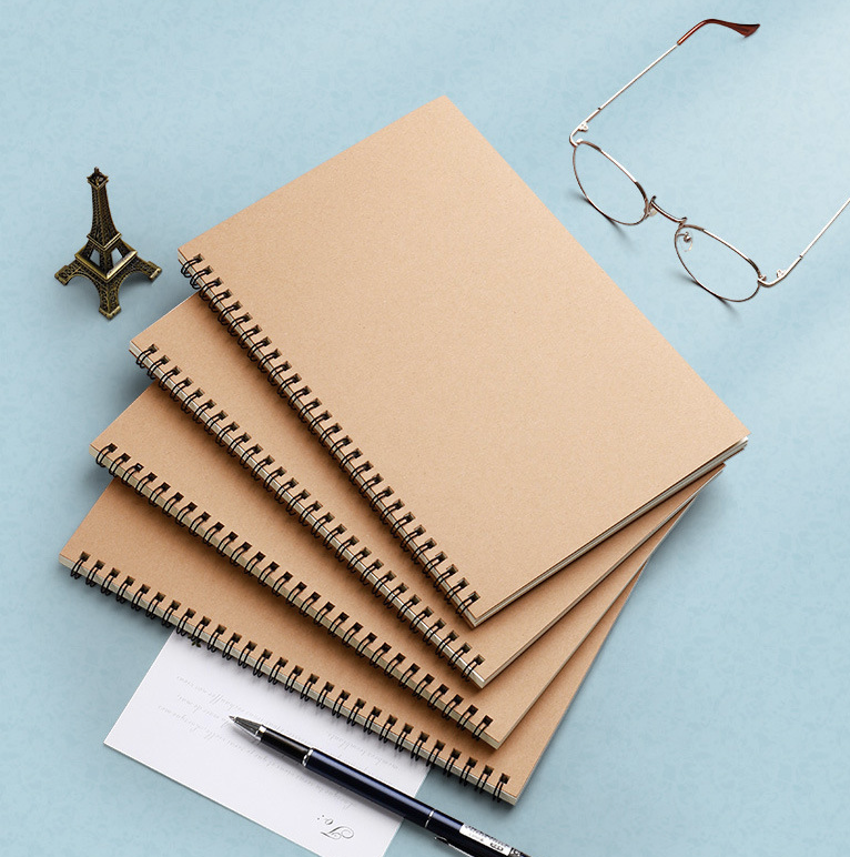 B5 Hard Kraft Cover Wire Bound Notebook 60 sheets 5