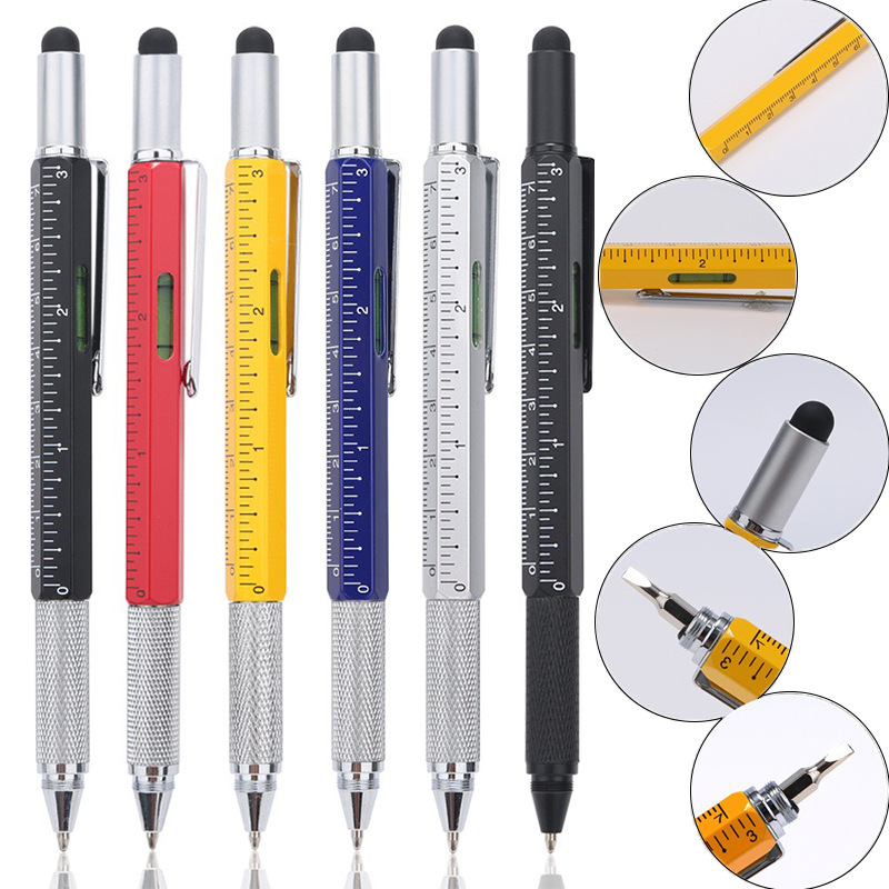 Metal 6 in 1 Tool Pen with Ruler 8