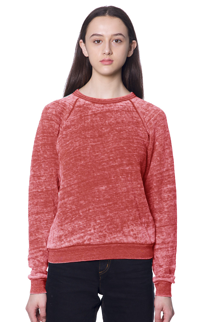 Unisex Burnout Triblend Raglan Crew Sweatshirt 7