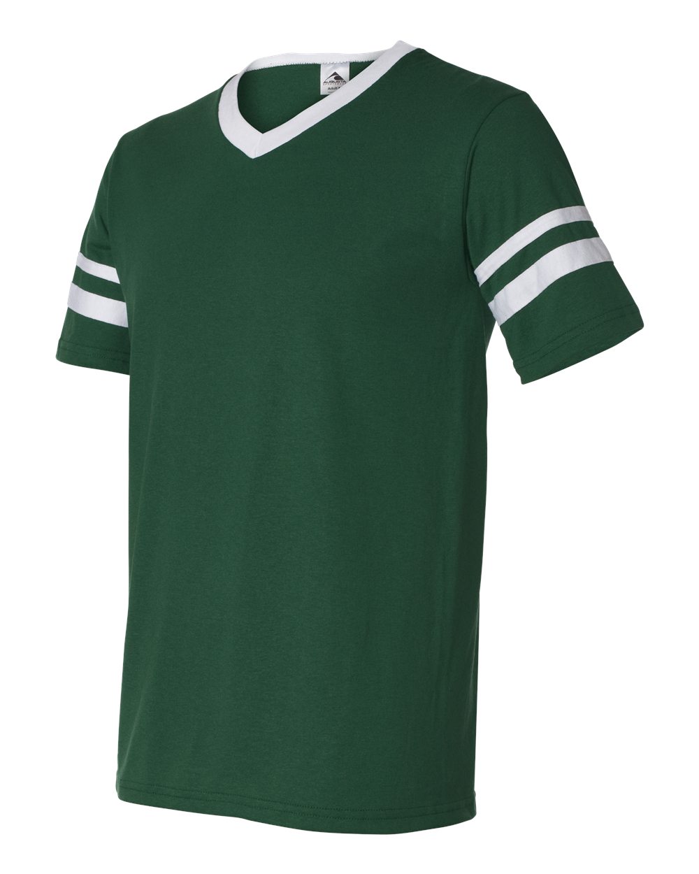 V-Neck Jersey with Striped Sleeves - 360 103