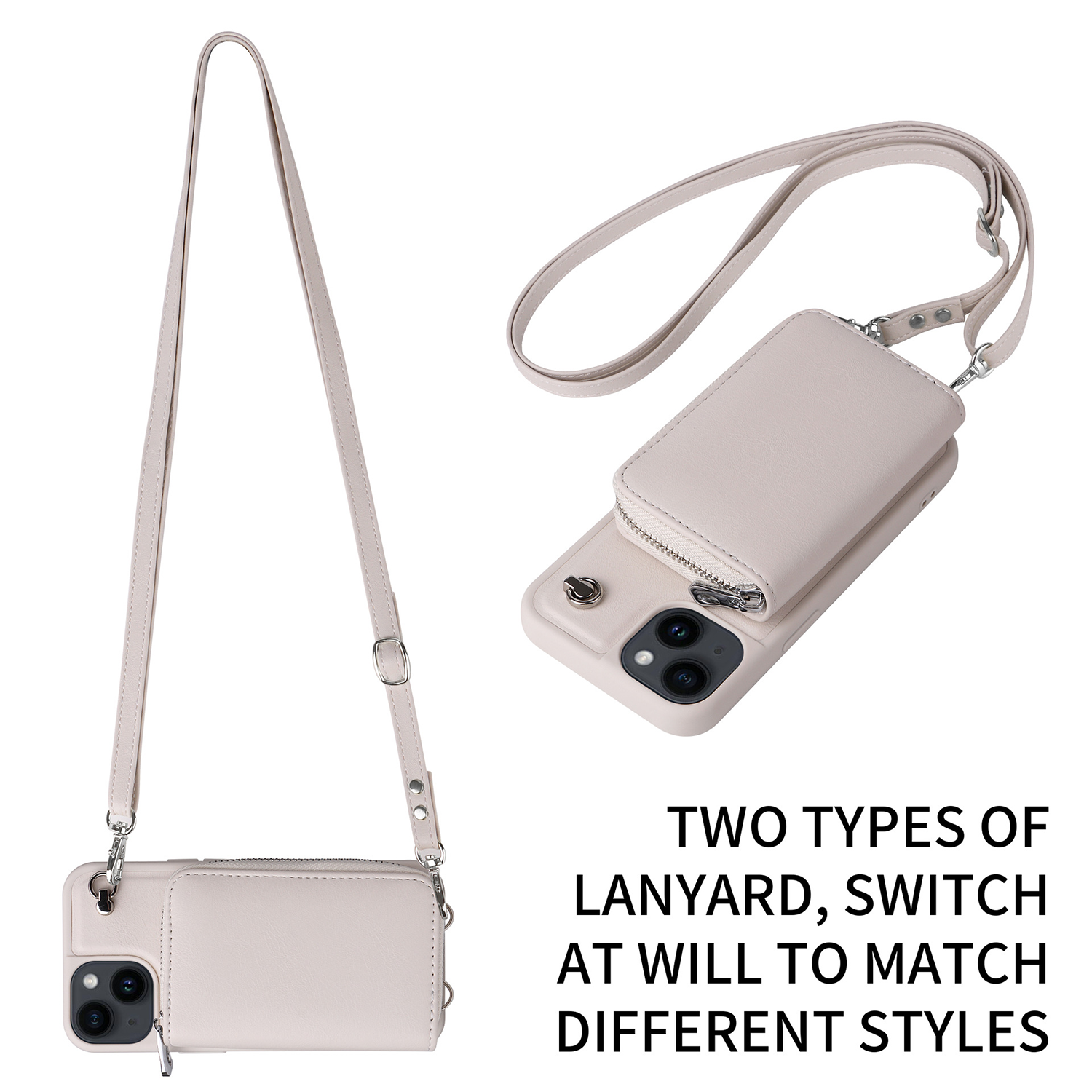 PU Cell Phone Case Crossbody Bag Wallet w/ Card Slots 4