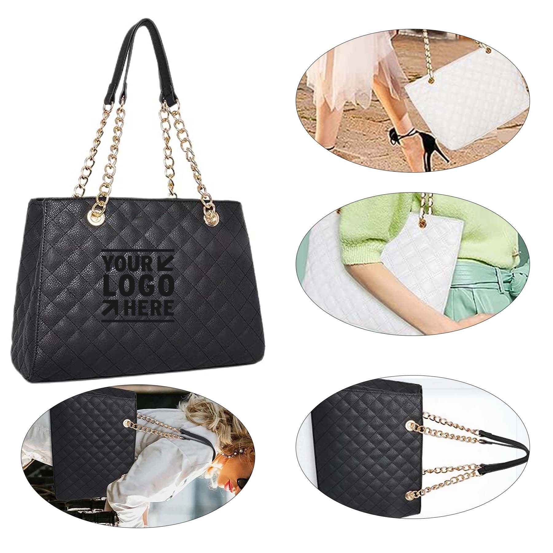 Women Quilted Tote Purse Ladies Designer West Shoulder Handbag 2