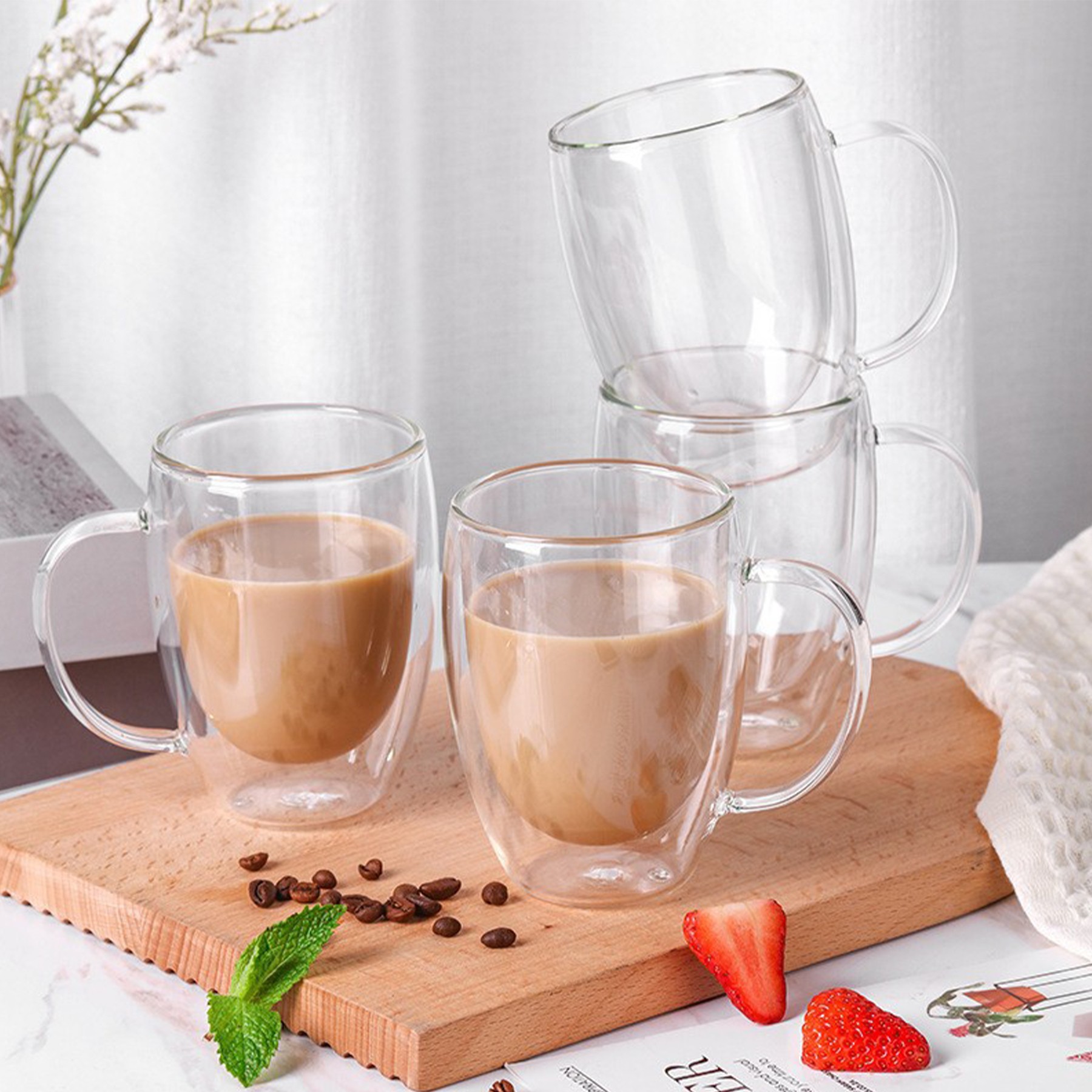 350Ml Clear Coffee Mug 2