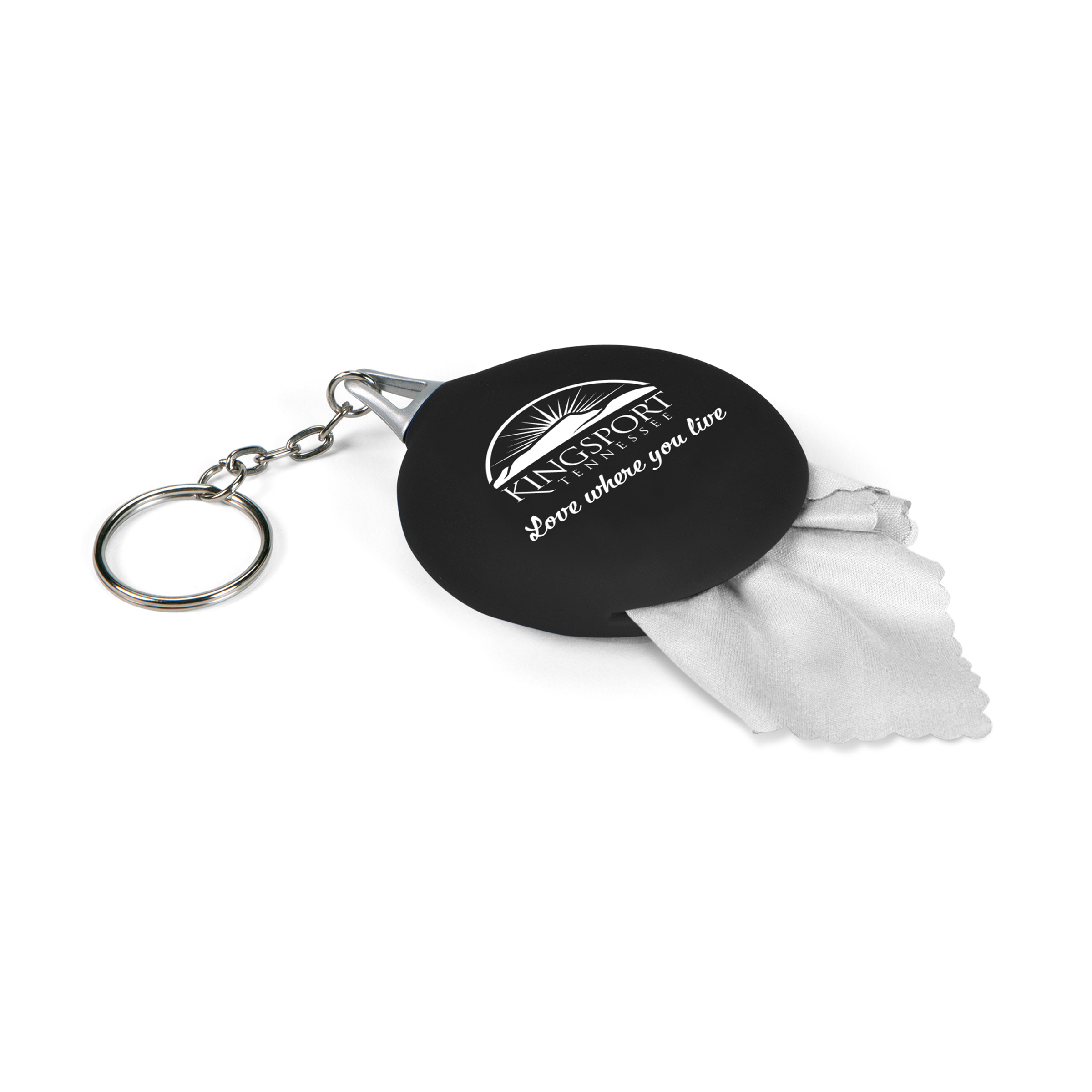 Big Mouth™ Key Chain with Premium Opper Fiber® Unprinted Cloth - Rush Production