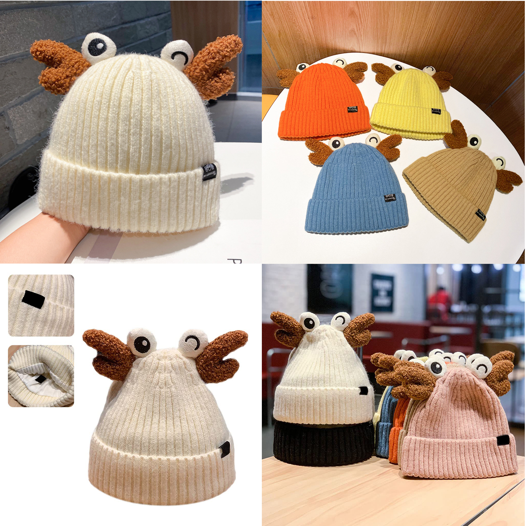 Deer Horns Funny Knitted Hat 1