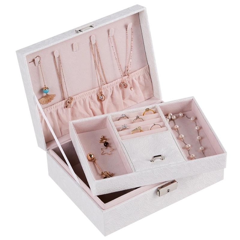 Custom Multi-Layer Jewelry Storage Organizer Box with Lock 4