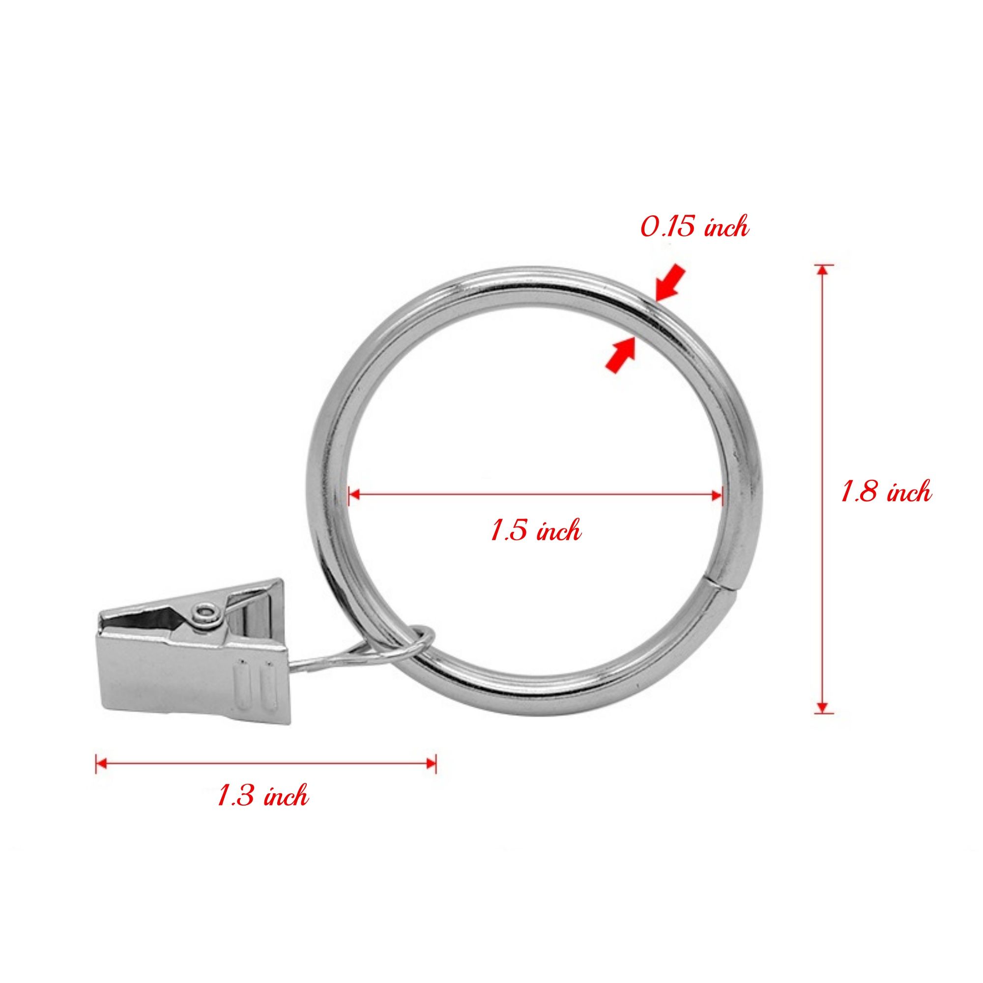 1.5 Inch Curtain Clip Ring Hooks 5