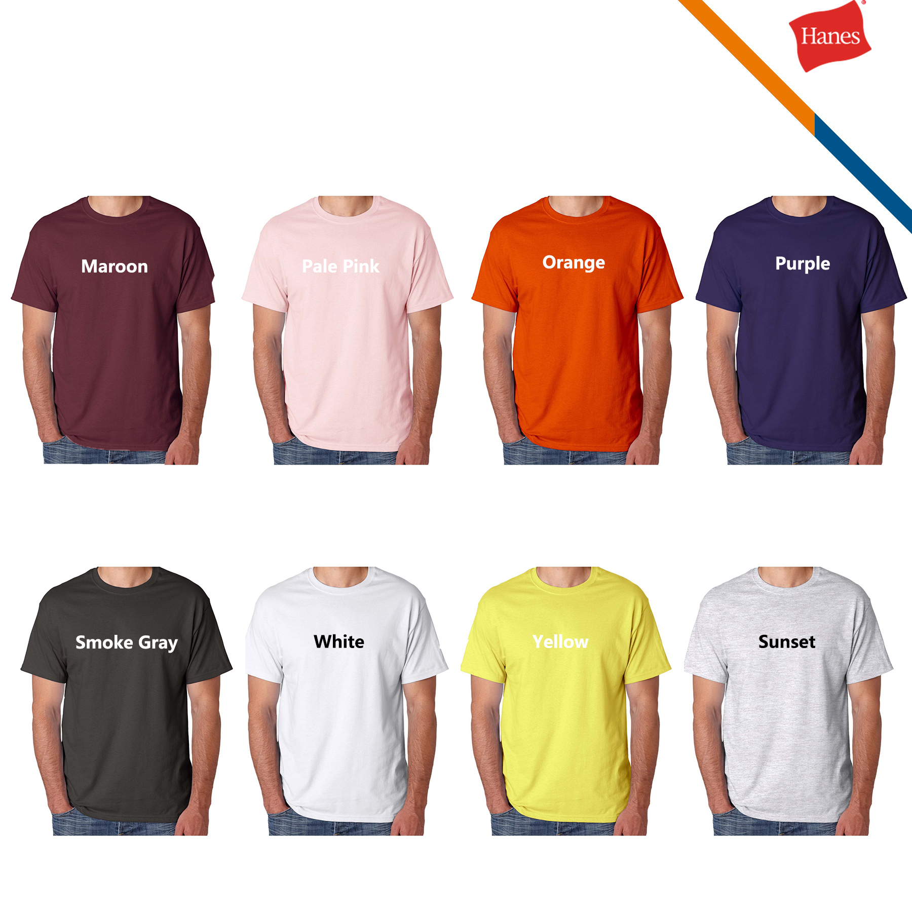 Hanes® 5.2 oz 100% Cotton Preshrunk Tees 6