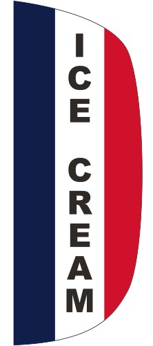 "ICE CREAM" 3' x 8' Message Flutter Flag 1