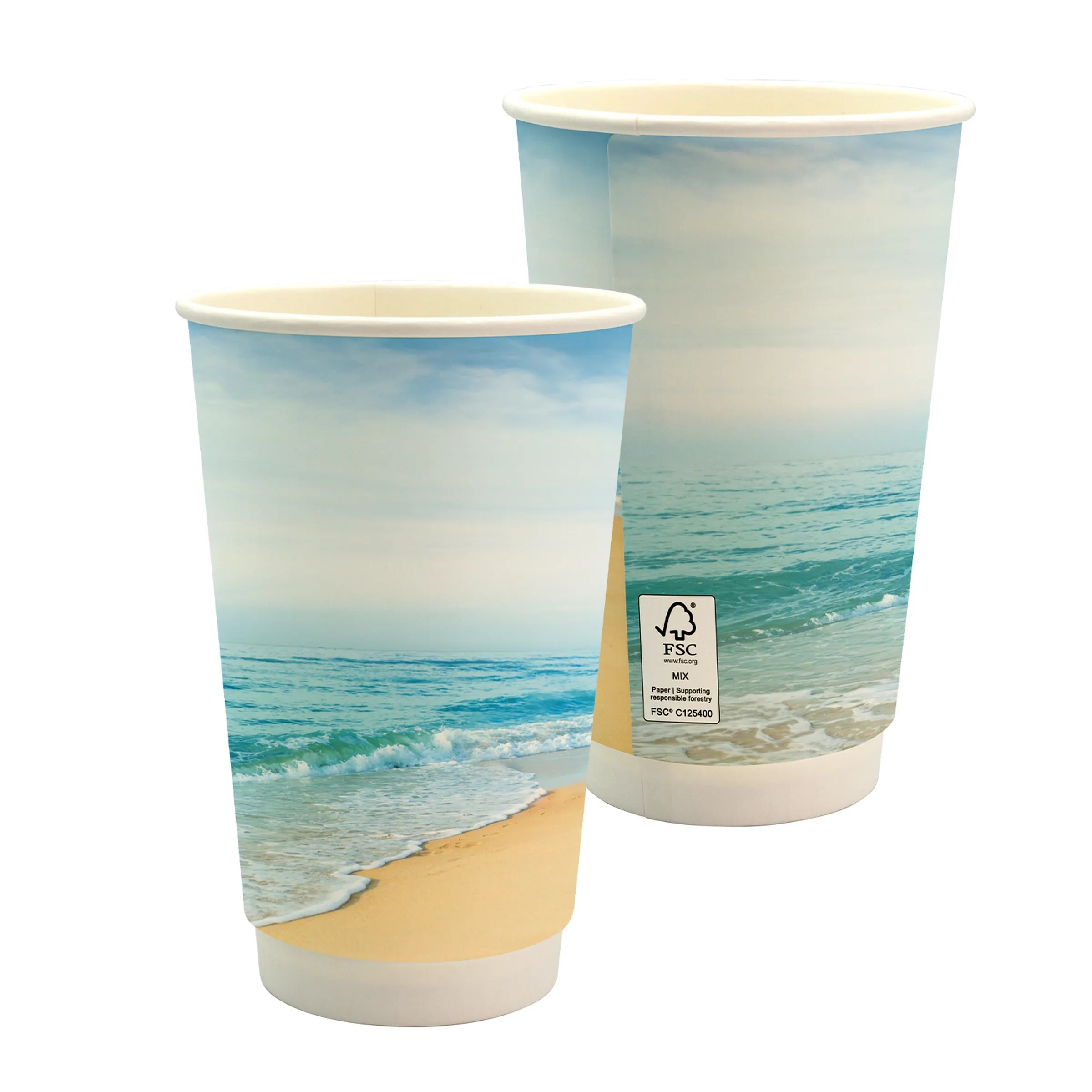 16 oz. Full Color Seaside Paper Cup 4
