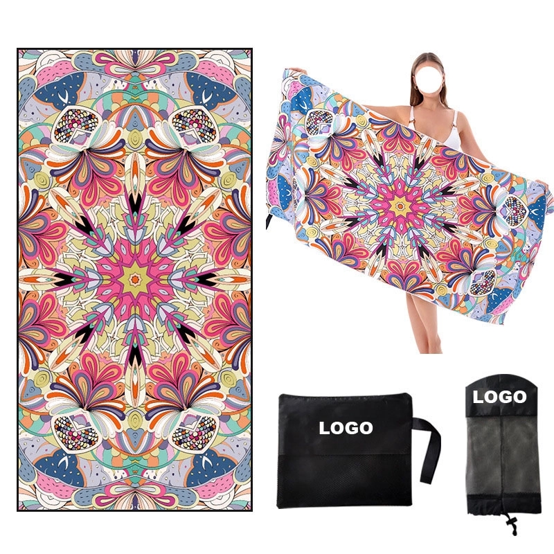 Custom Super Absorbent Sand Free Beach Towel 2