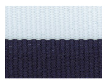 Navy Blue/White "V" Neck Ribbon with Clip, 7/8" wide 2