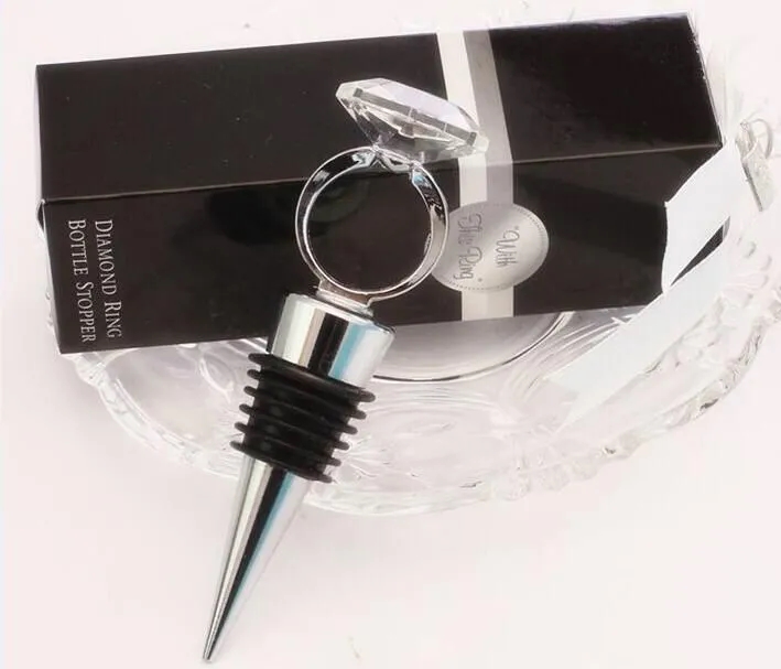 Crystal Diamond Ring Wine Bottle Stoppers 7