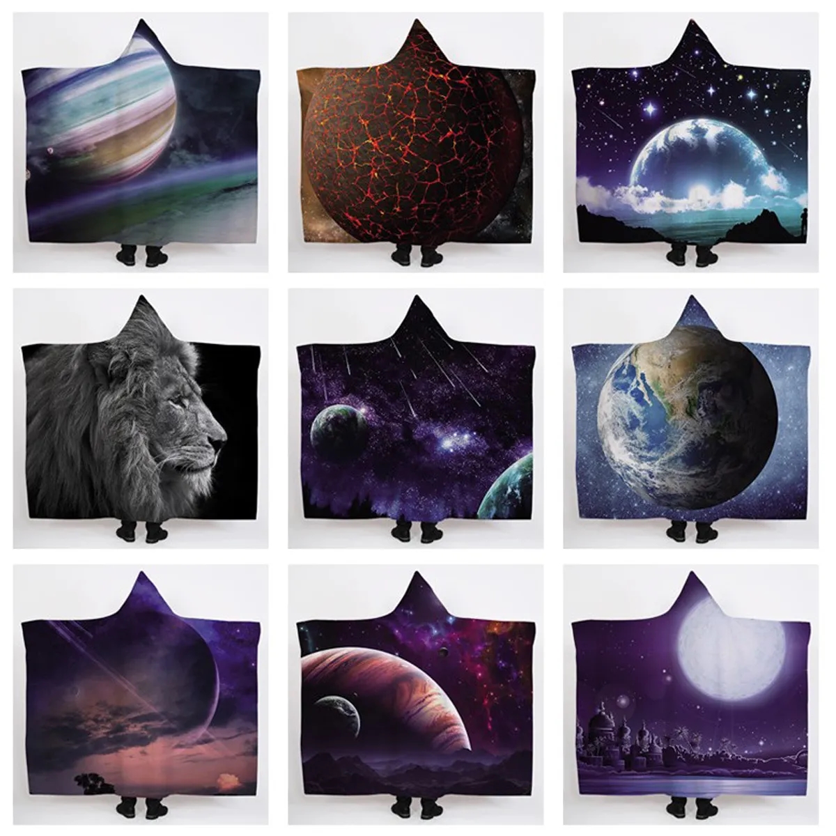 Custom Full Color Hooded Blanket Cloak 5