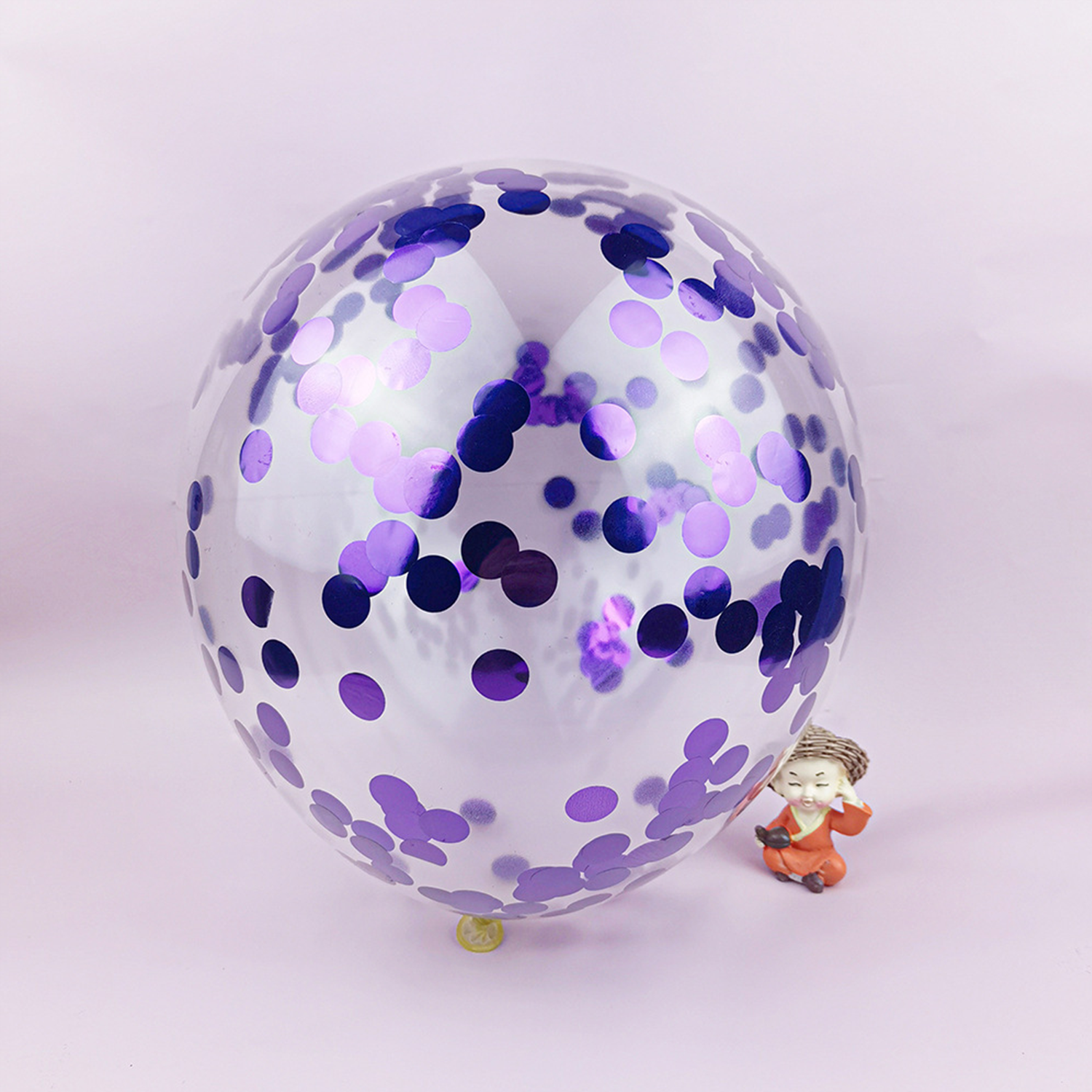 12" Party Decorations Transparent Confetti Latex Balloons 10
