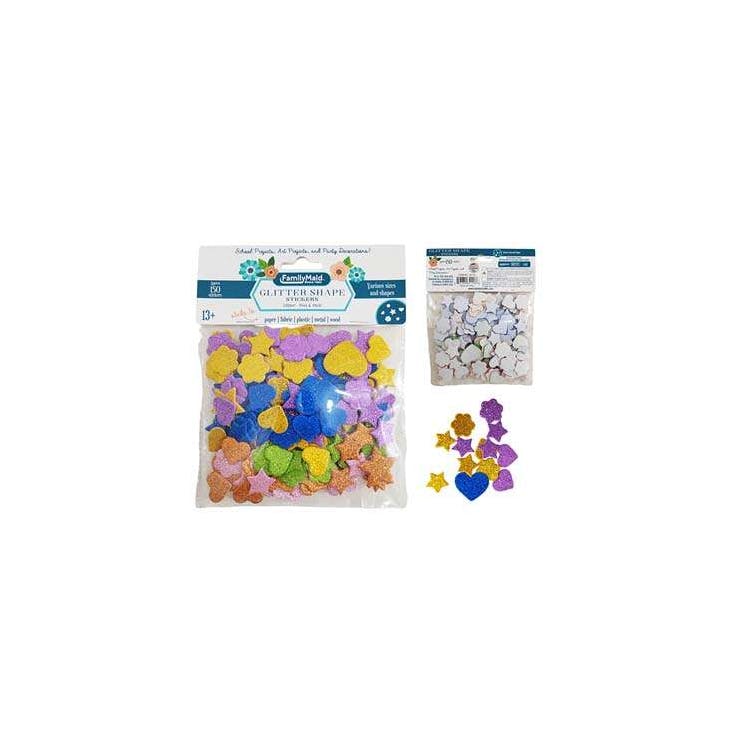 Foam Craft Stickers - Glitter Shapes 2