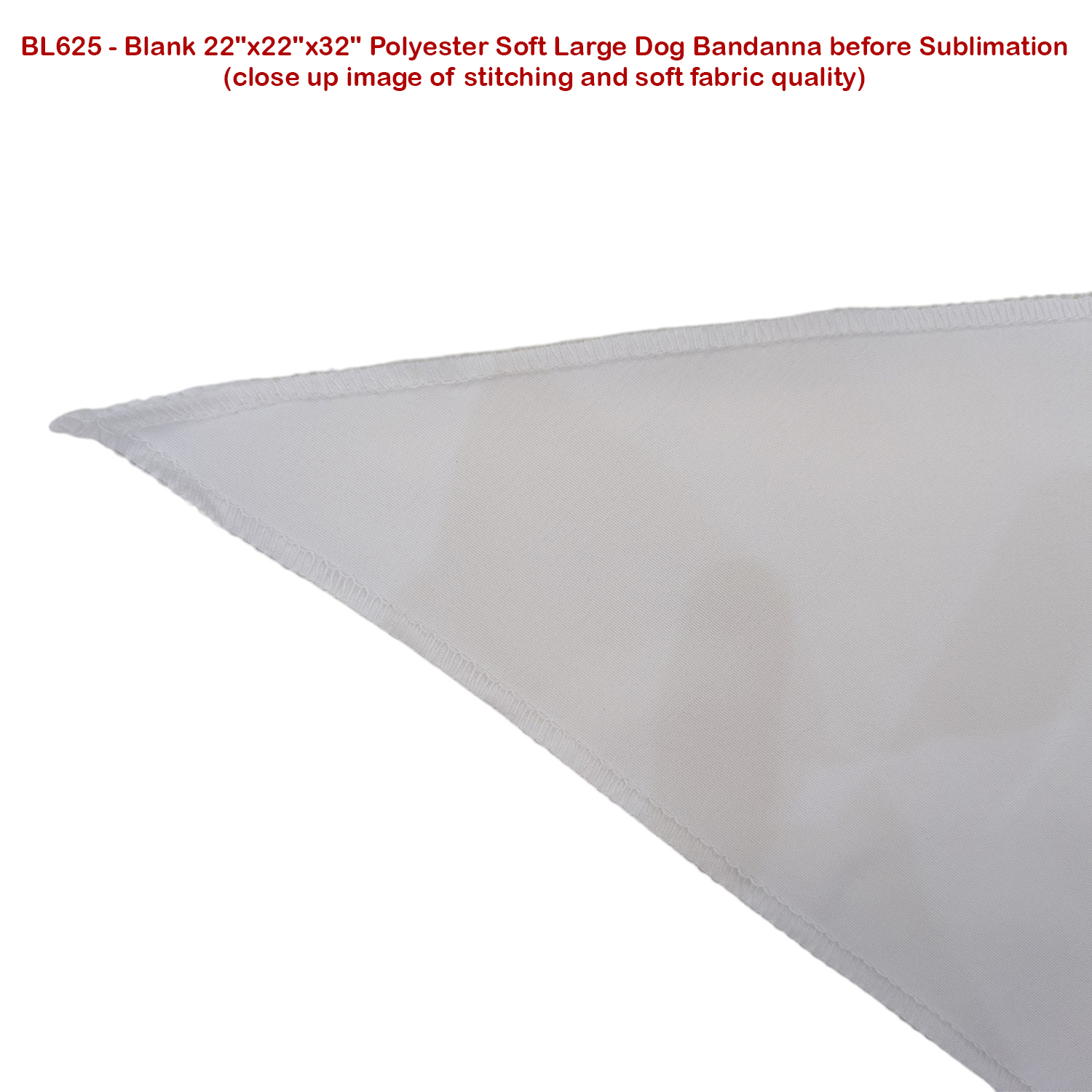 24 Hr Express Ship - Triangle Bandana, 32x22x22, Stitched Edges, Sublimated Edge to Edge 1