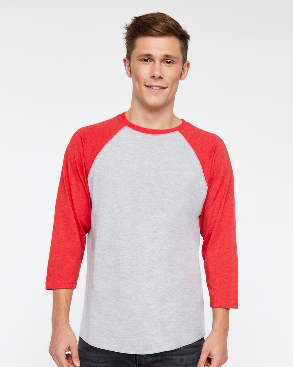 Unisex Baseball Fine Jersey Three-Quarter Sleeve Tee - 6930 66